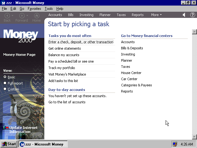 Microsoft Money 2000 - Edit